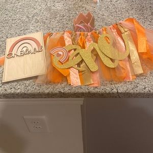 Gently Used Boho Style 1st Birthday Bundle—Balloons Not Included